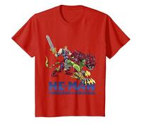 He-Man & Masters of The Universe Ufficiale Maglietta, Bambini, Rosso, 4 Anni