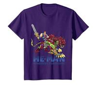 He-Man & Masters of The Universe Ufficiale Maglietta, Bambini, Viola, 6 Anni