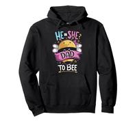He or She Dad to Bee Gender Reveal Party Felpa con Cappuccio