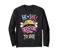 He or She Dad to Bee Gender Reveal Party Maglia a Manica