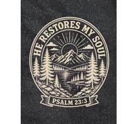 He Restores My Soul: Vintage Nature Scripture Notebook to Write In | Prayer, Healing & Sermon Journal for Believers, 120 Pages, 8.5x11 Paperback | Psalm 23:3 Christian Lined Journal for Women & Men