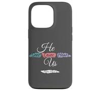 He Sees Loves Hears Us Psalm 116:1-2 Color Splashes Custodia per iPhone 13 Pro