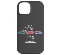 He Sees Loves Hears Us Psalm 116:1-2 Color Splashes Custodia per iPhone 14