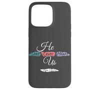 He Sees Loves Hears Us Psalm 116:1-2 Color Splashes Custodia per iPhone 15 Pro Max