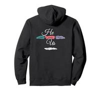 He Sees Loves Hears Us Psalm 116:1-2 Color Splashes Felpa con Cappuccio