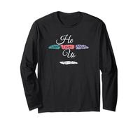 He Sees Loves Hears Us Psalm 116:1-2 Color Splashes Maglia a Manica
