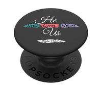 He Sees Loves Hears Us Psalm 116:1-2 Color Splashes PopSockets PopGrip Adesivo