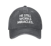 He Still Does Miracles Donna Uomo Cappello da Cowboy Regolabile Cappellino con Visiera Moda Cappello Trucker per Sport All'Aperto Ciclismo