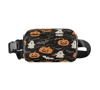 He Terrificante Nero Fantasmi di Halloween Bat Trendy Marsupio Borsa a Tracolla per Uomo Donna Impermeabile con Cinghia Regolabile per Ciclismo Escursionismo Palestra para la cintura de hombre