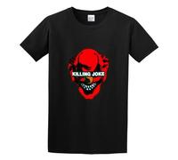 HE YE SHAN ZHA TIAO Killing Joke Logo Unisex 100% Cotton Short-Sleeve T-Shirts Black L