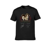 HE YE SHAN ZHA TIAO Outlander Signature of Claire Fraser Jamie Fraser Shirt Vintage Gift Unisex Cotton T-Shirts Black M