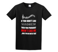 HE YE SHAN ZHA TIAO Stephen Sondheim If You Dont Like Composer Unisex 100% Cotton Short-Sleeve T-Shirts Black XXXL