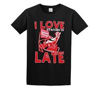 HE YE SHAN ZHA TIAO Video Games Computer Enthusiast Gamer Player Fan Addict Crazy Squirrel Transparent Unisex 100% Cotton Short-Sleeve T-Shirts Black L