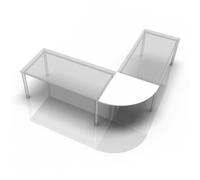 HE91 - angolo rotondo 80x80 bianco