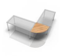 HE91 - angolo rotondo 80x80 noce