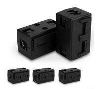 HEA - Tastiera USB in ferrite per cavo ad anello con cavo per soppressore del rumore, clip nero, nucleo quadrato in ferrite per riduzione con compatibile (13 mm)