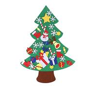 Heaautaut Albero di Natale in feltro per bambini 3,2 m albero di Natale fai da te i più piccoli, 30 pezzi ornamenti per bambini regali di Natale da appendere casa porta parete decorazioni natalizie