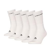 HEAD All Sports Calzini Crew, Bianco, 39-42 (Pacco da 5) Unisex-Adulto