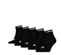 HEAD All Sports Quarter, Nero, 39-42 (Pacco da 5) Unisex-Adulto