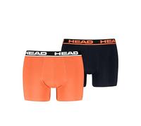 HEAD Basic Boxer, Arancione/Nero, L (Pacco da 2) Uomo