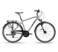 Head Bicicletta da trekking Revelo 1.0, unisex, per adulti, grigio opaco e rosso