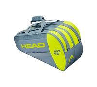 HEAD Borsa per Racchette da Padel Core Padel Combi Grigia E Giallo Fluo