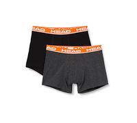 HEAD Boxer, Biancheria intima Uomo, Grigio/Rosso, XL