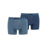 HEAD Boxer Da Uomo, Confezione Da 2 - Basic, Cotone Stretch, Monocromatico