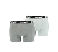 HEAD Boxer Da Uomo, Confezione Da 2 - Basic, Cotone Stretch, Monocromatico