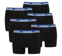 HEAD Boxer Da Uomo, Confezione Da 6 - Basic, Cotone Stretch, Monocromatico