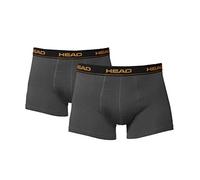 Head - Boxer da uomo in cotone, Confezione da 2, grigio - grigio, Small