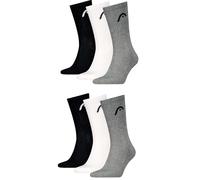 Head Calcetines Training Crew 3 Pares Blanco/Negro/Gris Talla 43/46