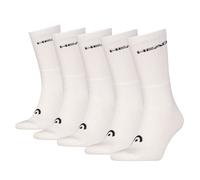 HEAD All Sports Calzini Crew, Bianco, 35-38 (Pacco da 5) Unisex-Adulto