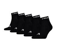 HEAD All Sports Quarter, Nero, 35-38 (Pacco da 5) Unisex-Adulto