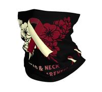 Head Cancer Awareness Ribbon Flower Butterfly Unisex Fascia Collo Antivento Copricollo Traspirante Sciarpa Tubolare per Running Moto Pesca Sci