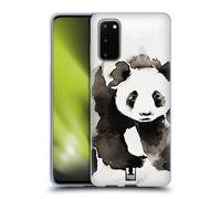HEAD CASE ANIMALI BIANCO E NERO CUSTODIA COVER MORBIDA IN GEL PER SAMSUNG 1
