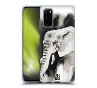 HEAD CASE ANIMALI BIANCO E NERO CUSTODIA COVER MORBIDA IN GEL PER SAMSUNG 1