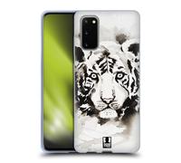 HEAD CASE ANIMALI BIANCO E NERO CUSTODIA COVER MORBIDA IN GEL PER SAMSUNG 1