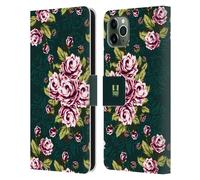 HEAD CASE ART DECO FLOREALE CUSTODIA COVER PORTAFOGLIO IN PELLE PER APPLE iPHONE