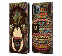 HEAD CASE AZTEC ANIMAL FACES 2 CUSTODIA COVER A PORTAFOGLIO PER APPLE iPHONE