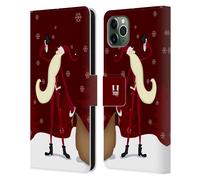 HEAD CASE BABBO NATALE MAGRO CUSTODIA COVER A PORTAFOGLIO PER APPLE iPHONE