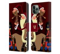 HEAD CASE BABBO NATALE MAGRO CUSTODIA COVER A PORTAFOGLIO PER APPLE iPHONE
