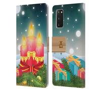 HEAD CASE CANDELE DI NATALE CUSTODIA COVER A PORTAFOGLIO PER SAMSUNG TELEFONI 1