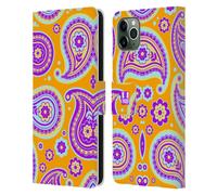 HEAD CASE COLOURFUL PAISLEY CUSTODIA COVER PORTAFOGLIO IN PELLE PER APPLE iPHONE