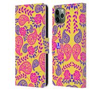 HEAD CASE COLOURFUL PAISLEY CUSTODIA COVER PORTAFOGLIO IN PELLE PER APPLE iPHONE