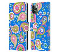 HEAD CASE COLOURFUL PAISLEY CUSTODIA COVER PORTAFOGLIO IN PELLE PER APPLE iPHONE