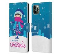 HEAD CASE DECORAZIONI NATALIZIE CUSTODIA COVER A PORTAFOGLIO PER APPLE iPHONE