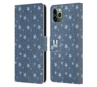 HEAD CASE DEMIN STAMPATO CUSTODIA COVER A PORTAFOGLIO PER APPLE iPHONE TELEFONI