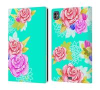 Head Case Designs Acqua Fiori Dipinti Custodia Portafoglio in Pelle Compatibile con Apple iPad PRO 11 M4 2024