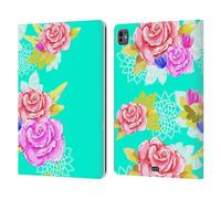 Head Case Designs Acqua Fiori Dipinti Custodia Portafoglio in Pelle Compatibile con Apple iPad PRO 13 M4 2024